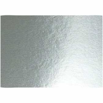 Metallic Foliekarton - Zilverkleurig Creatief Karton - Glanzend Voor Knutsel- en Decoratieprojecten - Formaat: A4 - 21x29,7 cm - Gewicht: 280 gram - Set van 10 Vellen