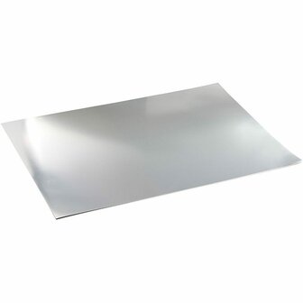 Metallic Foliekarton A2 - Zilver Karton - Knutselkarton - DIY Creatief Karton - Glitter Knutselpapier - Hobby Karton - Dubbelzijdig Foliekarton - 420x600 mm - 280 gr - 10 Vellen