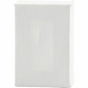 Mini canvas - 6x4x1 cm - Katoen - Opgespannen - Kwaliteit - Wit - 2 stuks - Geniet aan de achterzijde - Geschikt voor schilderen - Hoogwaardige materialen