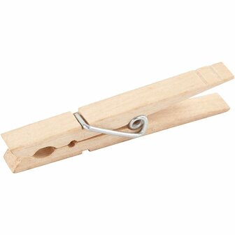 Mini Knijpers Hout - Houten Mini Wasknijpers - Ideaal voor DIY Decoratie, Scrapbooking, Foto&rsquo;s Ophangen &amp; Knutselprojecten - Duurzaam &amp; Stevig - 80 mm x 10 mm - 150 Stuks