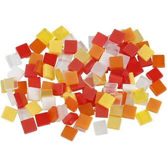 Mini Mozaiek Rood - Rood Mozaiek Vierkantjes - Mini Mozaiek Stenen - DIY Mozaiek Kunst - 5x5 mm