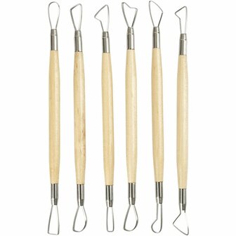 Mirettes Set, scherpe kanten, L: 20 cm, 6 stuk