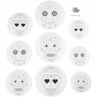Mobielen met motief, wit, d 12+15+18 cm, 300 gr, 3 set
