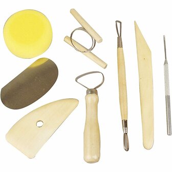 Modelleer Gereedschapset - Kleigereedschap - Boetseergereedschap - Pottenbakkersgereedschap - DIY Beeldhouwen - Kunstgereedschap - Set Voor Fimo Klei - 8 Stuks