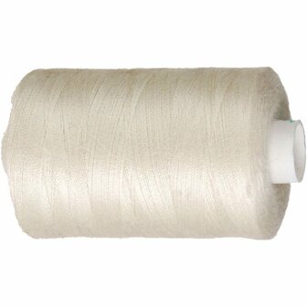 Naaigaren &ndash; Duurzaam Polyester Garen &ndash; Slijtvast En Geschikt Voor Hand- En Machinaal Naaien &ndash; Ideaal Voor Textiel En Hobbyprojecten &ndash; 1000 Meter, Off-White.