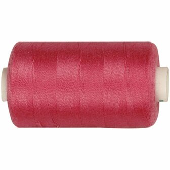 Naaigaren - Polyester Garen - DIY Textielgaren - Mode Garen - Kwaliteitsgaren Voor Stofreparaties - Handwerkgaren - Extra Sterk &amp; Duurzaam - Roze - 1000m - 1 Klos