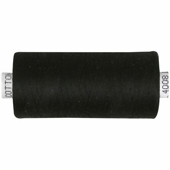 Naaigaren Zwart - Sterk Garen - DIY Kleding Reparatie - Zwart Stevig Garen - Naaibenodigdheden - Garen Voor Handwerk - Polyester Garen - 1000 m - 1 Rol