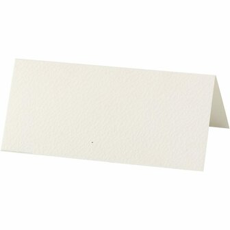 Naamkaarten - Off-White - DIY Creatieve Kaarten - Hobby Decoratie Kaarten - Voor Labels En Namen - Formaat 9x4cm - Gewicht 220gr - Set Van 20 Stuks