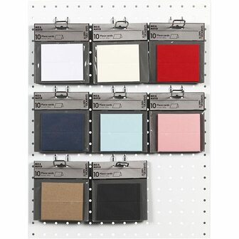 Plaatskaarten - Afm 9x4 cm, 220 gr - Set van 8x10 Dozen - Assorti Kleuren - Perfect voor Bruiloften, Feestjes en Speciale Gelegenheden