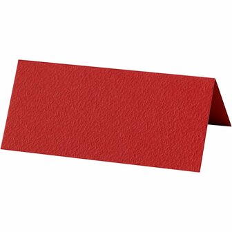Naamkaarten, rood, afm 9x4 cm, 220 gr, 10 stuk/ 1 doos