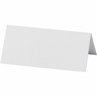 Naamkaarten - Wit - Creatieve Hobby Kaarten - DIY Decoratie Labels - Voor Namen En Teksten - Formaat 9x4cm - Gewicht 220gr - Set Van 20 Stuks