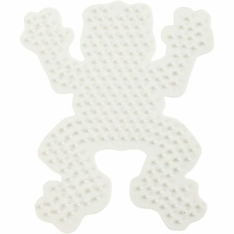 NABBI BioBeads Grondplaat Strijkkralen - Onderplaat - Strijkkralenvormen - Strijkkralenbord - Kralen Ontwerpplaat - Kikker - 10x12 cm - 1 Stuk