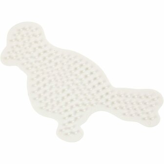 NABBI BioBeads Grondplaat Strijkkralen - Onderplaat - Strijkkralenvormen - Strijkkralenbord - Kralen Ontwerpplaat - Vogel - 6,2x13,4 cm - 1 Stuk