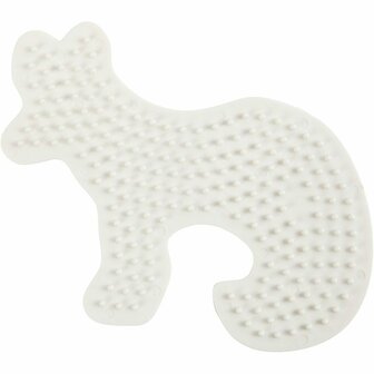 NABBI BioBeads Grondplaat Strijkkralen - Onderplaat - Strijkkralenvormen - Strijkkralenbord - Kralen Ontwerpplaat - Vos - 9,5 x 13,4 cm - 1 Stuk