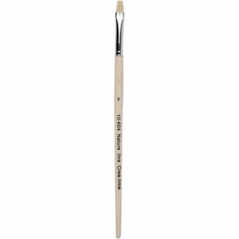 Nature Line kwasten, afm 4, L: 18,5 cm, B: 7 mm, korte steel, 12 stuk