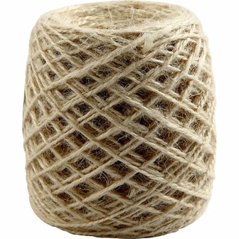Natuurlijk Hennep Touw - Henneptouw Rustiek - DIY Knutselen &amp; Verpakken - Stevig Bindtouw - Hobby Touw - Ecologisch Touw - Dikte 1-2 mm - 150 m - 1 Rol