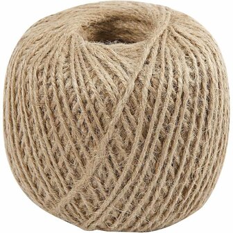Natuurlijk Touw - Fijn Touw - DIY Decoratief Touw Voor Hobby - Creatieve Handwerk Touw - Dikte 2mm - Lengte 180m - 1 Rol