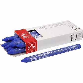 Neocolor I, ultramarine (140), L: 10 cm, dikte 8 mm, 10 stuk/ 1 doos