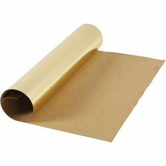 Nepleerpapier Goud - Hoogwaardig Leerpapier - Perfect voor DIY Tassen, Kleding &amp; Creatieve Projecten - Stevig, Waterbestendig &amp; Uniek Textuur - 49 cm x 1 m - 350 gr - 1 Rol
