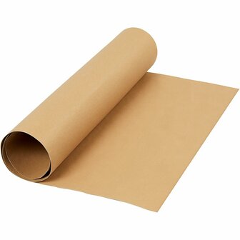 Nepleerpapier Lichtbruin - Flexibel &amp; Sterk - 50 cm x 1 m - 350 gr - Perfect Voor Creatieve Projecten Zoals Boekenkaften, Textiel DIY &amp; Kartonnen Beplakking - Bestand Tegen Water &amp; Slijtage - Lichtbru