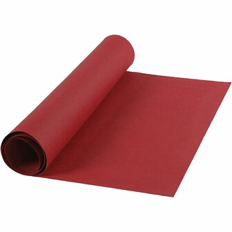 Nepleerpapier - Rood Kunstleer - DIY Creatief Papier - Voor Boeken, Decoraties &amp; Kaarten - Kunststof Papier - Handwerk Papier - Formaat 50 cm x 1 m - 350 gram - 1 rol