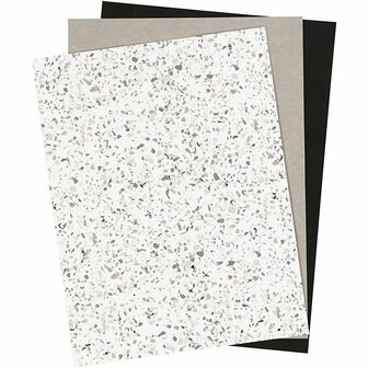 Nepleerpapier Unikleurig - Faux Leer Look - 21x27,5+21x28,5+21x29,5 cm - 3 Vellen - Ideaal Voor Naaiprojecten, DIY Knutselen &amp; Handgemaakte Accessoires - Geschikt Voor Stansen &amp; Embossen - Diverse Kle