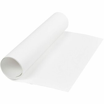 Nepleerpapier - Wit Kunstleer - DIY Creatief Papier - Voor Boeken, Schilderijen &amp; Handwerken - Duurzaam &amp; Sterk - Formaat 50 cm x 1 m - 350 gram - 1 rol