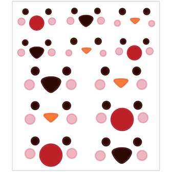 Stickers Pooldieren Ogen - Zelfklevende Stickers Met Schattige Pooldieren - DIY Knutselen, Scrapbooking &amp; Kaarten Decoratie - 15x16,5 cm - 1 Vel