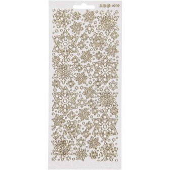 Stickers Wit Sneeuwvlokken - Winter Stickers - Decoratieve Stickers - Zelfklevende Stickers - Kerst Raamstickers - Knutsel Stickers - DIY Kaarten - 10x23 cm - 1 Vel