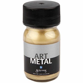 Metallic Verf - Acrylverf Metallic Licht Goud - Metaalverf - Licht Goudkleurige Metallic Hobbyverf - Glansverf - Shimmerverf - Art Metal - 30ml