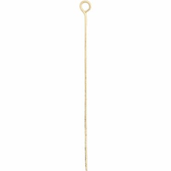 Kettelstiften - Verguld Metalen Pins - Sieraden Maken - DIY Accessoires - 50mm Lang - Set Van 30 Stuks - Perfect Voor Kralen, Hangers &amp; Creatieve Sieraden