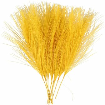 Kunstveren Geel - Decoratieve Gele Veren - Knutselveren - Hobby Veren - Knutselveren - Sierveren - 15x8 cm - 10 Stuks