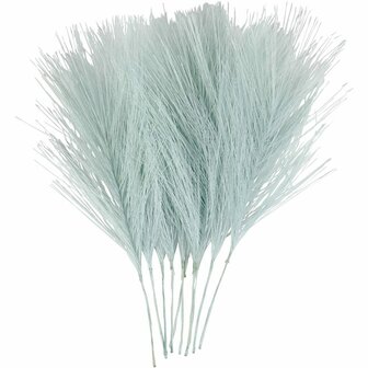 Kunstveren - Lichtblauwe Polyester Veren - DIY Decoratie Veren Set - Knutselmateriaal - Hobby Veren - Creatieve Projecten - Lengte 15x8 cm - Set van 10 stuks