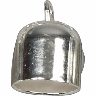 Eindkappen Verzilverd - DIY Sieraden Eindkappen - Zilveren Ketting Afwerking Accessoires - 8x11 mm - Set van 6 stuks - Sieraden Maken - Kralen Accessoires - DIY Juwelen