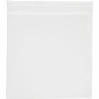 Cellofaan zakjes - Opbergzakjes - Cadeauzakjes - Zelfklevende Sluitstrip - Transparant - Vierkant - 15,2x15,2cm - 30 Micron - 50 stuks