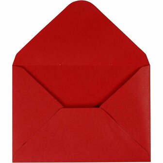 Envelop, rood, afmeting envelop 11,5x16 cm, 110 gr, 10 stuk/ 1 doos