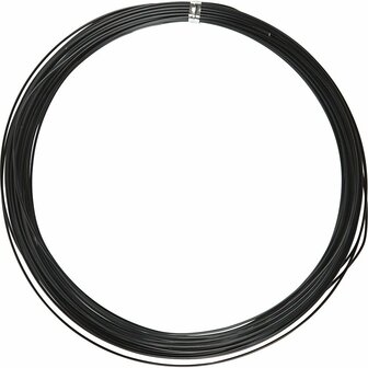 Alu draad, zwart, rond, dikte 1 mm, 16 m/ 1 rol