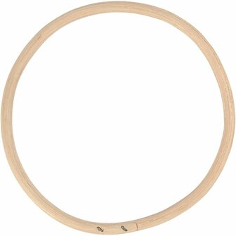 Ring - Rond Frame - Bamboe - Hobbydecoratie - Onbewerkt - Naturel Look - Dia: 15,3 cm - Creotime - 1 stuk