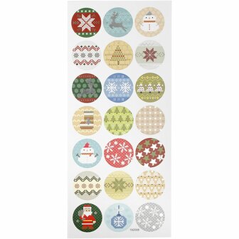 Stickers - kerstborduursels - 10x23 cm