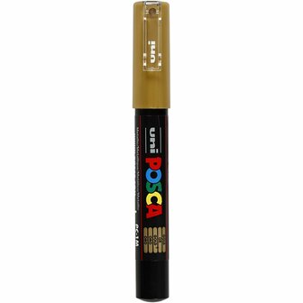 Krijtstift - Fineliner - Universele Marker - 25 Goud - Uni Posca Marker - PC-1MC - 0,7mm - 1 stuk