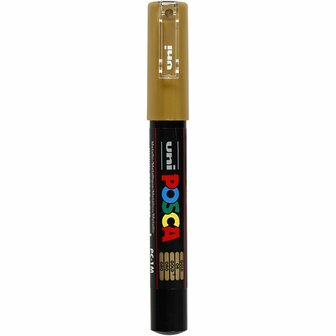 Krijtstift - Fineliner - Universele Marker - 25 Goud - Uni Posca Marker - PC-1M - 0,7mm - 1 stuk