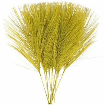 Kunstveren - Groene Polyester Veren - DIY Decoratie Veren Set - Knutselmateriaal - Hobby Veren - Creatieve Projecten - Lengte 15x8 cm - Set van 10 stuks