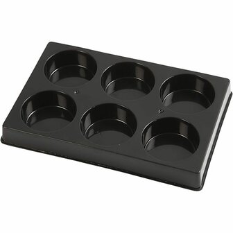 Leeg Waterverf Palet &ndash; Aquarelverf Palet &ndash; Verf Opbergpalet &ndash; Leeg Verfpalet &ndash; Palet Voor Verftabletten &ndash; Verf Organizer &ndash; Verf Opbergsysteem &ndash; Palet Voor Waterverf Tabletten &ndash; Zwart - Afm. 15x21cm