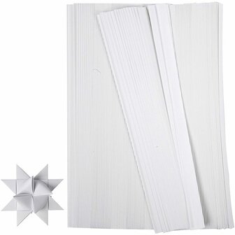 Witte Vlechtstroken - 45 cm Lang - 15 mm Breed - 500 Stuks - Voor Stervouwen en Knutselen