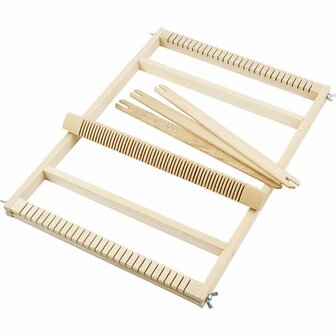 Weefgetouw - Houten Weefraam - DIY Weven - Hobby Weefgereedschap - Voor Textiel En Kunst - Decoratief Weefgetouw - Afmetingen 28x39 cm - Geschikt Voor Beginners - 1 Stuk
