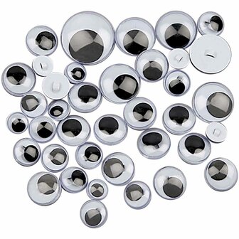 Wiebelogen - Zelfklevende Gekleurde Ogen - Wiebelogen Voor Decoratie - 0,08+0,1+0,15 cm - Diverse Maten