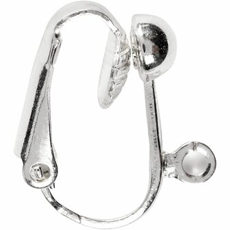 Clip-on Oorbellen - Klemoorbellen - DIY Oorbellen Zonder Gaatjes - Verzilverd - 1,5mm Breed - Lengte 16,5mm - 6 Stuks