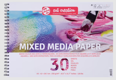Mixed Media Blok - Wit - 42 x 297 cm - 250 grams - Talens