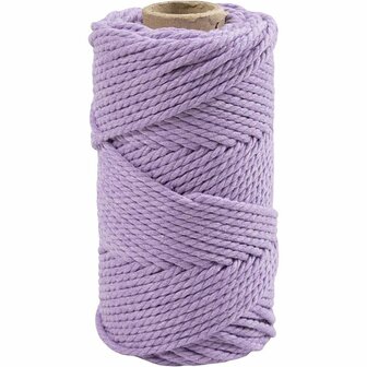 Macram&eacute; koord - paars - L: 55 m - d 4 mm - 330 gr