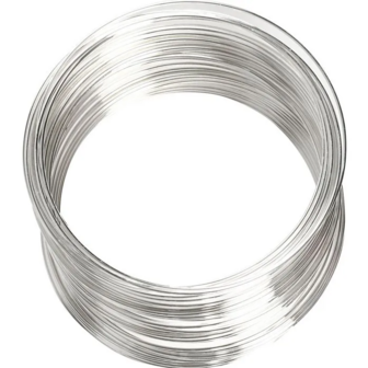 Memory Wire - Verzilverd Draad - DIY Armbanden Draad - Hobby Memory Wire - Dikte 0,8mm - Diameter 6cm - Voor Creatieve Sieraden - 60 Slagen - 1 Stuk